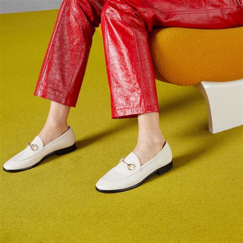 gucci jordaan embroidered leather loafer white|gucci jordaan leather loafer review.